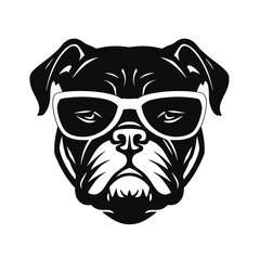 British bulldog mascot emblem illustration