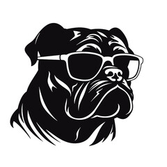 British bulldog mascot emblem illustration