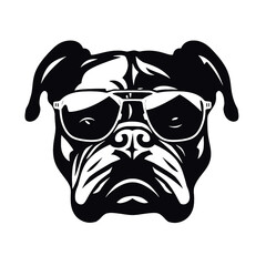 British bulldog mascot emblem illustration