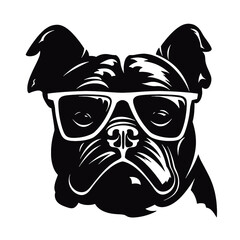 British bulldog mascot emblem illustration
