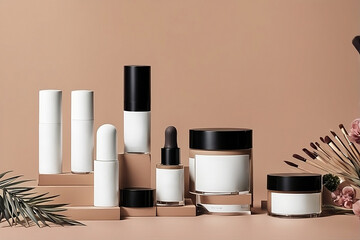 Pure Botanical Beauty: Minimalist Packaging Mockups for Clean, Natural Skincare with Organic Ingredients and Sustainable Practices