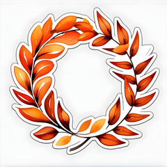 Obraz premium Radiant Citrus: Unveiling the Orange Laurel Wreath(Generative AI)