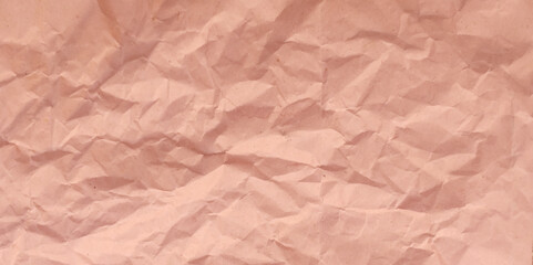 Brown recycled crumpled paper texture background