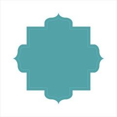 Islamic shape text box title frame border. 