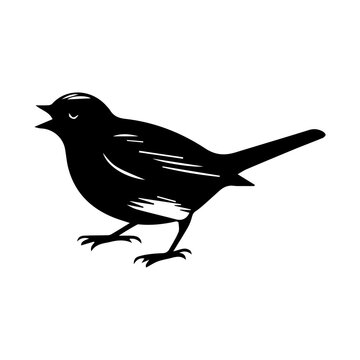 recommend clip art: Birds silhouettes  on white background, vector illustration
