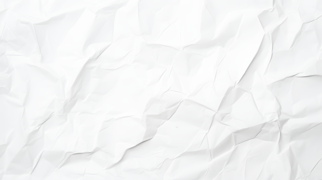 white crumpled paper on  texture white and transparent background - Powered by Adobe