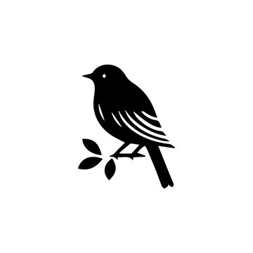 recommend clip art: Birds silhouettes  on white background, vector illustration