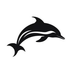 Tischdecke dolphin logo icon , Silhouette  © vectorcyan