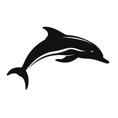 Obraz premium dolphin logo icon , Silhouette 