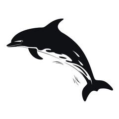 dolphin logo icon , Silhouette 