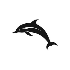 dolphin logo icon , Silhouette 