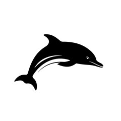 dolphin logo icon , Silhouette 