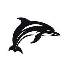 dolphin logo icon , Silhouette 