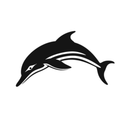  dolphin logo icon , Silhouette  © vectorcyan
