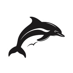 dolphin logo icon , Silhouette 
