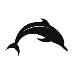 Poster Im Rahmen dolphin logo icon © vectorcyan