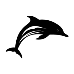 Foto auf Leinwand dolphin logo icon © vectorcyan