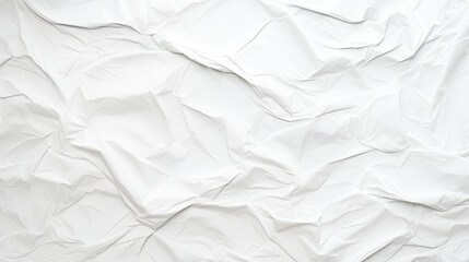 white crumpled paper on  texture white and transparent background