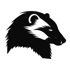 Badger Silhouette  logo template Isolated. Brand Identity. Icon Abstract Vector graphic