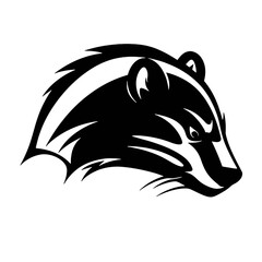 Badger Silhouette  logo template Isolated. Brand Identity. Icon Abstract Vector graphic