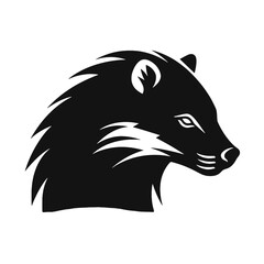 Badger Silhouette  logo template Isolated. Brand Identity. Icon Abstract Vector graphic
