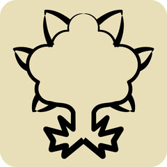 Icon Flower. related to Cannabis symbol. hand drawn style. simple design editable. simple illustration