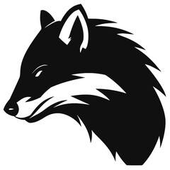 Badger Silhouette  logo template Isolated. Brand Identity. Icon Abstract Vector graphic