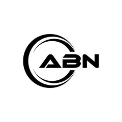 ABN letter logo design in illustration. Vector logo, calligraphy designs for logo, Poster, Invitation, etc.