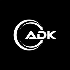 ADK Logo Design, Inspiration for a Unique Identity. Modern Elegance and Creative Design. Watermark Your Success with the Striking this Logo.