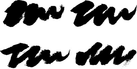 ギザギザの筆ストローク・手描き