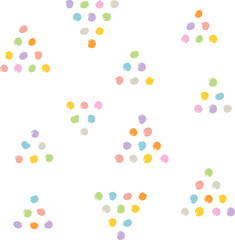 かわいい手描きのドットパターン