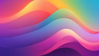 Abstract modern gradient purple and orange color liquid wavy shapes colorful background