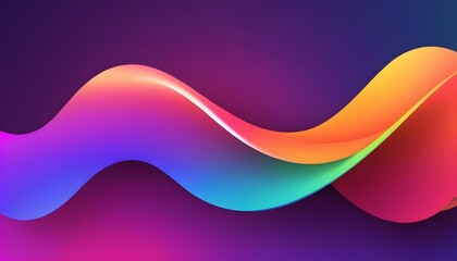 Abstract modern gradient purple and orange color liquid wavy shapes colorful background - obrazy, fototapety, plakaty
