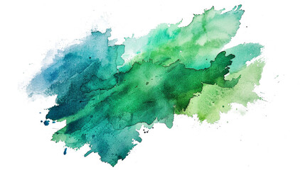 Abstract Green Watercolor Smudge