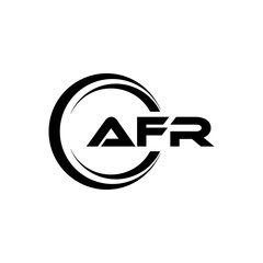 AFR letter logo design in illustration. Vector logo, calligraphy designs for logo, Poster, Invitation, etc.