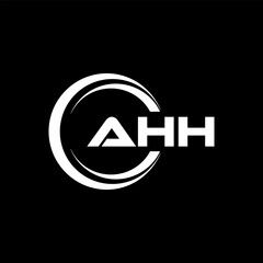 AHH letter logo design in illustration. Vector logo, calligraphy designs for logo, Poster, Invitation, etc.