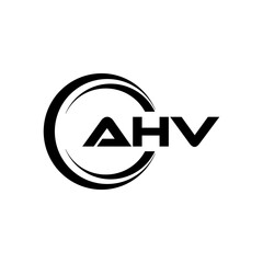AHV letter logo design in illustration. Vector logo, calligraphy designs for logo, Poster, Invitation, etc.