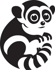 Lemur Silhouette Vector Illustration