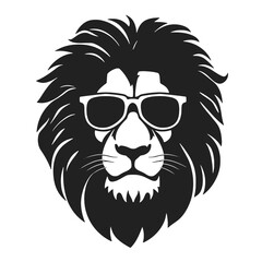 Lion with Sunglasses  - obrazy, fototapety, plakaty