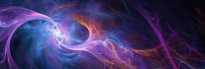 Fototapeta premium Mystical Fractal Energy Swirls in Cosmic Hues