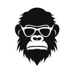 cool monkey logo design vector illustrator