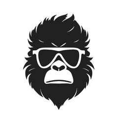 Monkey   head with sunglasses