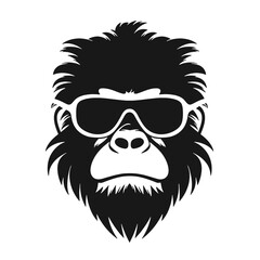 Monkey   head with sunglasses