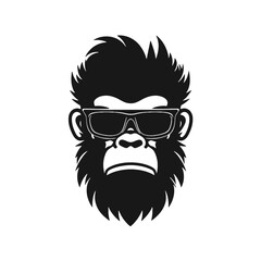 Monkey   head with sunglasses