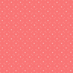 coral repetitive background with hand drawn pink triangles and squares. vector seamless pattern. geometric fabric swatch. wrapping paper. continuous design template for textile, linen, home decor