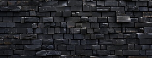 Black Slate Stone Wall for Architectural Background