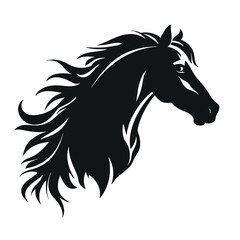 Horse head vector Silhouette 