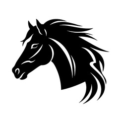Horse head vector Silhouette 