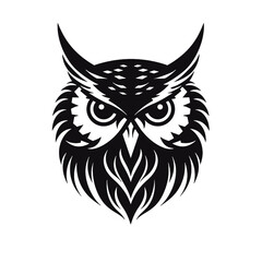 owl face Silhouette 