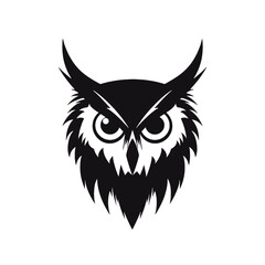 owl face Silhouette 